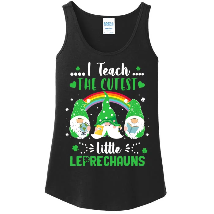 I Teach The Cutest Little Leprechauns Gnome St Patricks Day Ladies Essential Tank