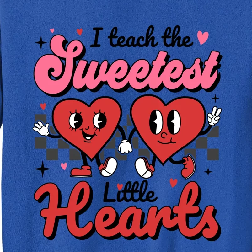 I Teach The Sweetest Hearts Retro Teacher Valentine's Day Gift Sweatshirt