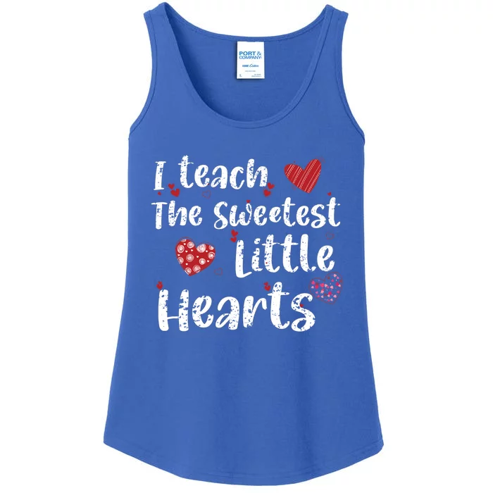 I Teach The Sweetest Hearts Preschool Teacher Valentines Day Gift Ladies Essential Tank