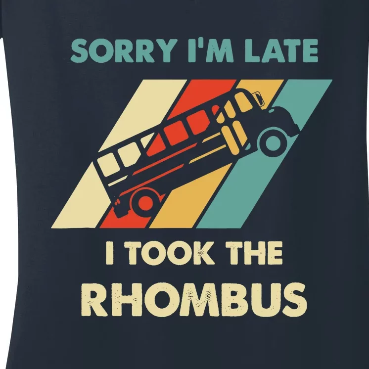 I Took The Rhombus Funny Math Nerd Women's V-Neck T-Shirt