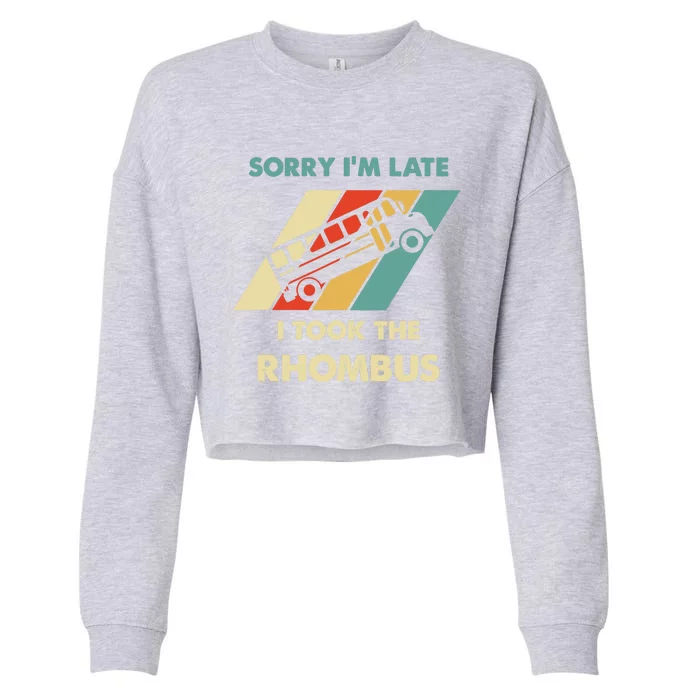 I Took The Rhombus Funny Math Nerd Cropped Pullover Crew