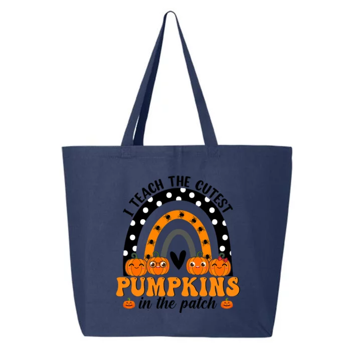 I Teach The Cutest Pumpkins In The Patch Halloween Rainbow Gift 25L Jumbo Tote