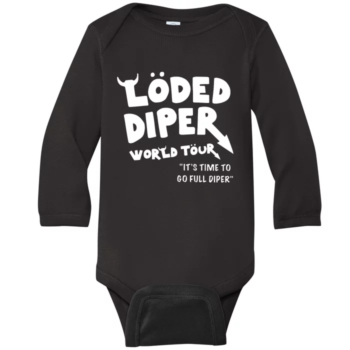 It’S Time To Go Full Diper Baby Long Sleeve Bodysuit