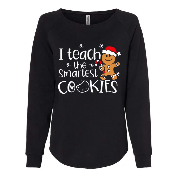 I Teach The Smartest Cookies Christmas Gingerbread Santa Hat Womens California Wash Sweatshirt