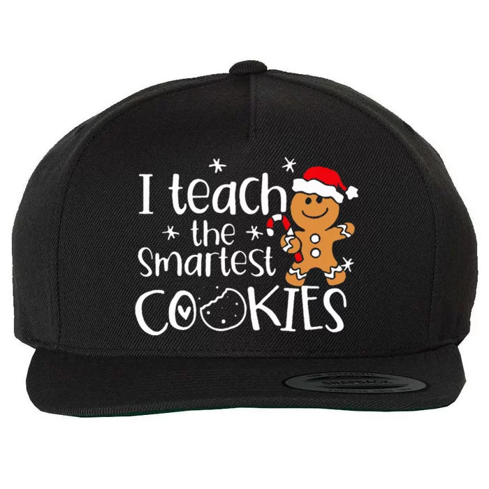 I Teach The Smartest Cookies Christmas Gingerbread Santa Hat Wool Snapback Cap