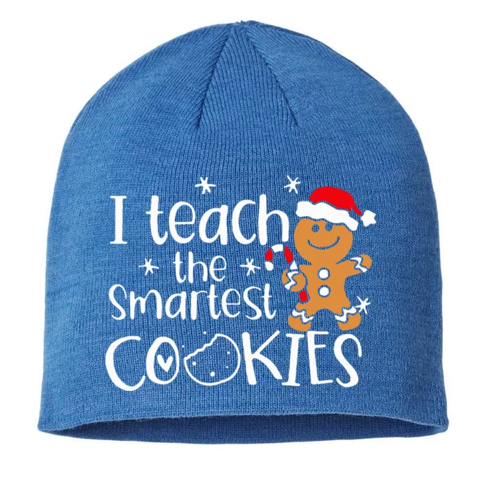 I Teach The Smartest Cookies Christmas Gingerbread Santa Hat 8 1/2in Sustainable Knit Beanie