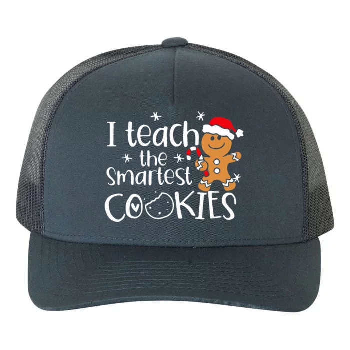 I Teach The Smartest Cookies Christmas Gingerbread Santa Hat Yupoong Adult 5-Panel Trucker Hat