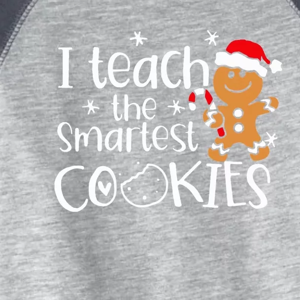 I Teach The Smartest Cookies Christmas Gingerbread Santa Hat Toddler Fine Jersey T-Shirt