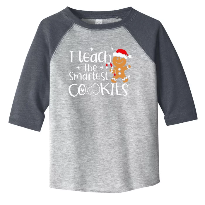 I Teach The Smartest Cookies Christmas Gingerbread Santa Hat Toddler Fine Jersey T-Shirt