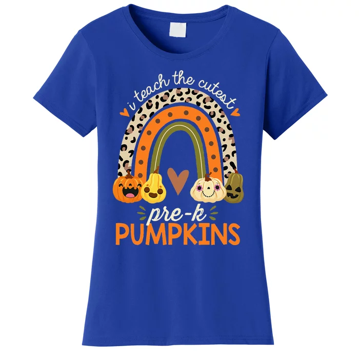 I Teach the Cutest PreK Pumpkin Halloween Preschool Teacher Women's T-Shirt