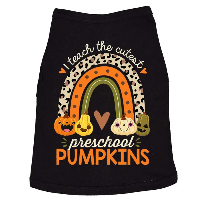 I Teach The Cutest Preschool Pumpkin Halloween Prek Teacher Doggie Tank