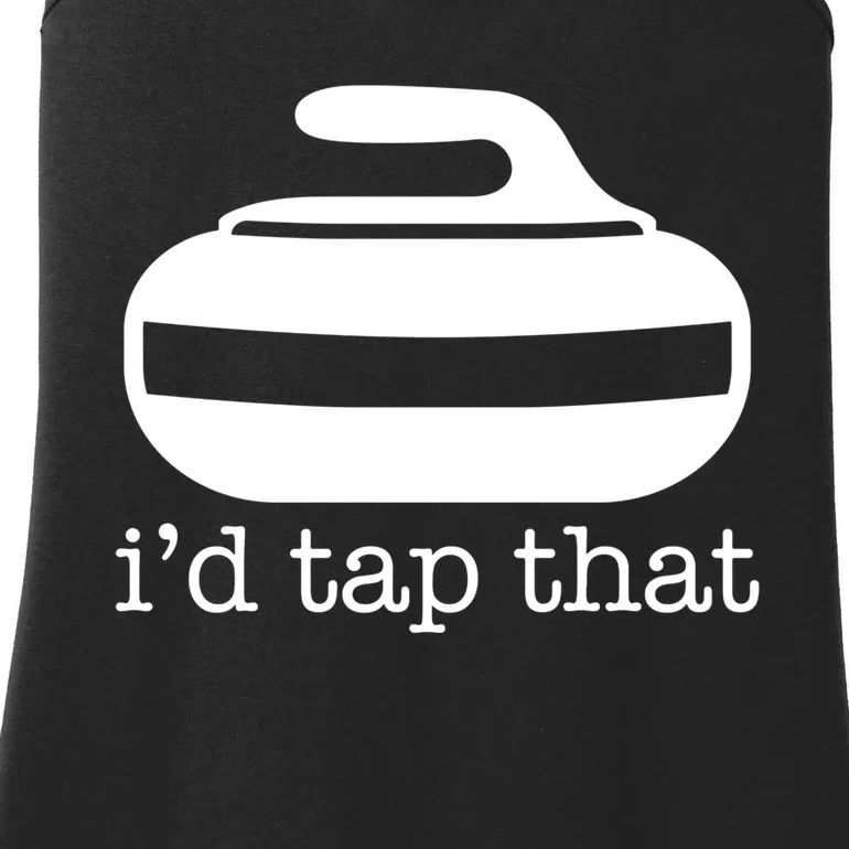 ID Tap That Funny Curling Sport Gift Ladies Essential Tank