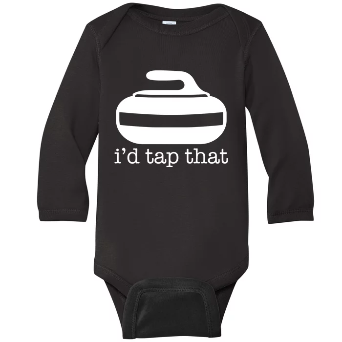 ID Tap That Funny Curling Sport Gift Baby Long Sleeve Bodysuit