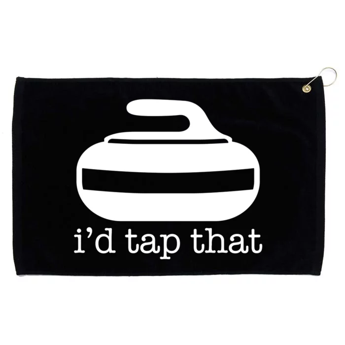 ID Tap That Funny Curling Sport Gift Grommeted Golf Towel