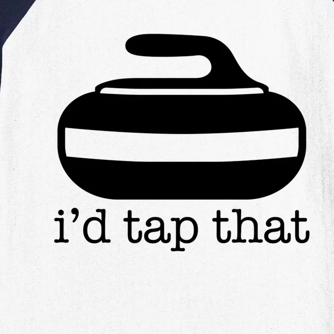 ID Tap That Funny Curling Sport Gift Baseball Sleeve Shirt