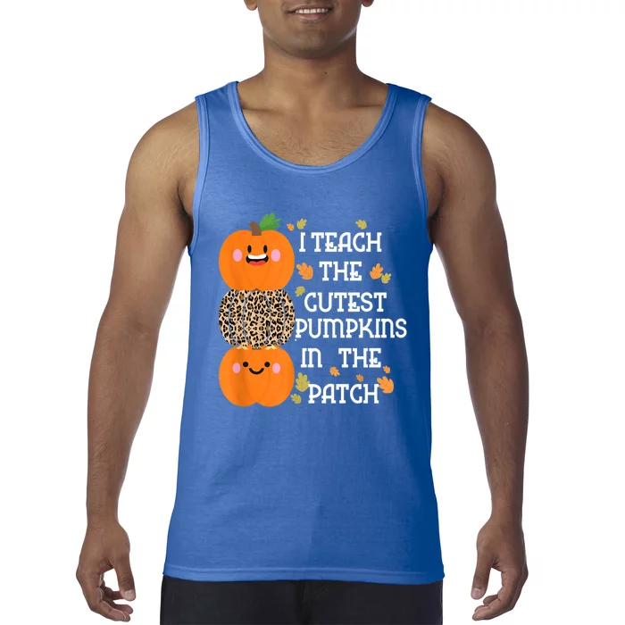 I Teach The Cutest Pumpkins In The Patch Leopard For Teacher Gift Tank Top