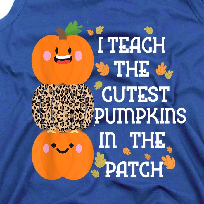 I Teach The Cutest Pumpkins In The Patch Leopard For Teacher Gift Tank Top