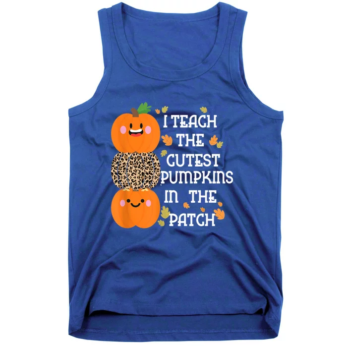 I Teach The Cutest Pumpkins In The Patch Leopard For Teacher Gift Tank Top