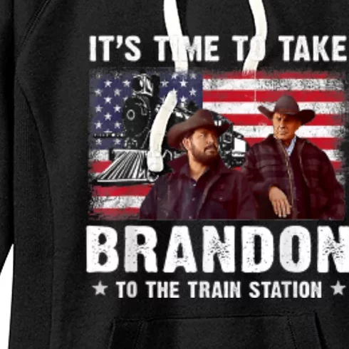 Its Time To Take Brandon To The Train Station Women's Fleece Hoodie