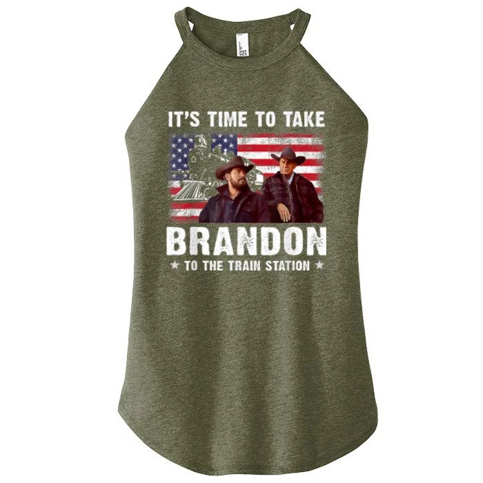 Its Time To Take Brandon To The Train Station Women’s Perfect Tri Rocker Tank