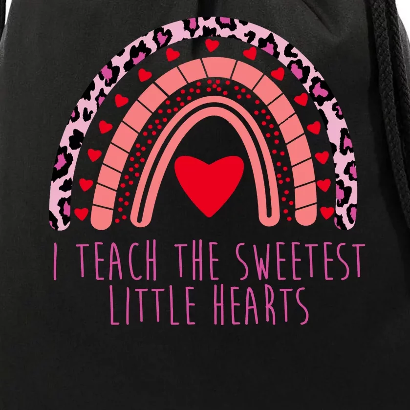 I Teach The Sweetest Little Hearts Drawstring Bag