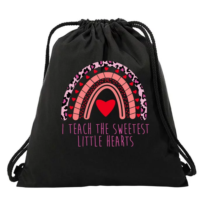 I Teach The Sweetest Little Hearts Drawstring Bag