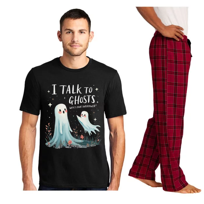 I Talk To Ghosts WhatS Your Superpower Cute Halloween Ghost Pajama Set