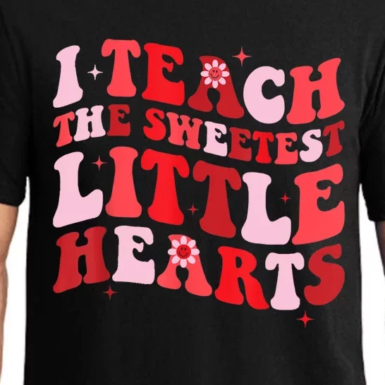 I Teach The Sweetest Hearts Groovy Teacher Valentines Day Pajama Set