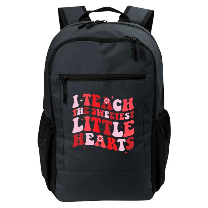 I Teach The Sweetest Hearts Groovy Teacher Valentines Day Daily Commute Backpack