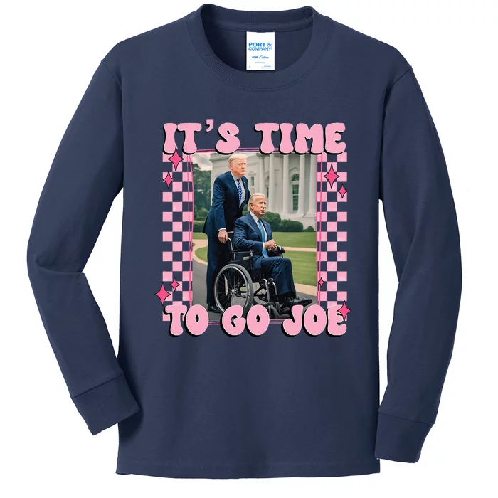 ItS Time To Go Joe Funny Trump 2024 Kids Long Sleeve Shirt