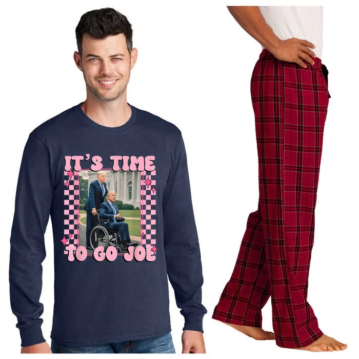 Its Time To Go Joe Funny Trump 2024 Long Sleeve Pajama Set