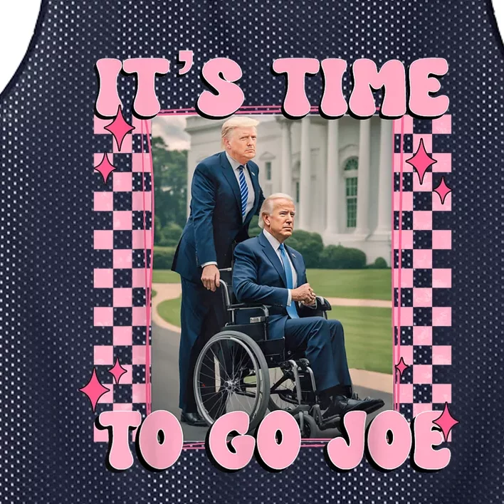 Its Time To Go Joe Funny Trump 2024 Mesh Reversible Basketball Jersey Tank