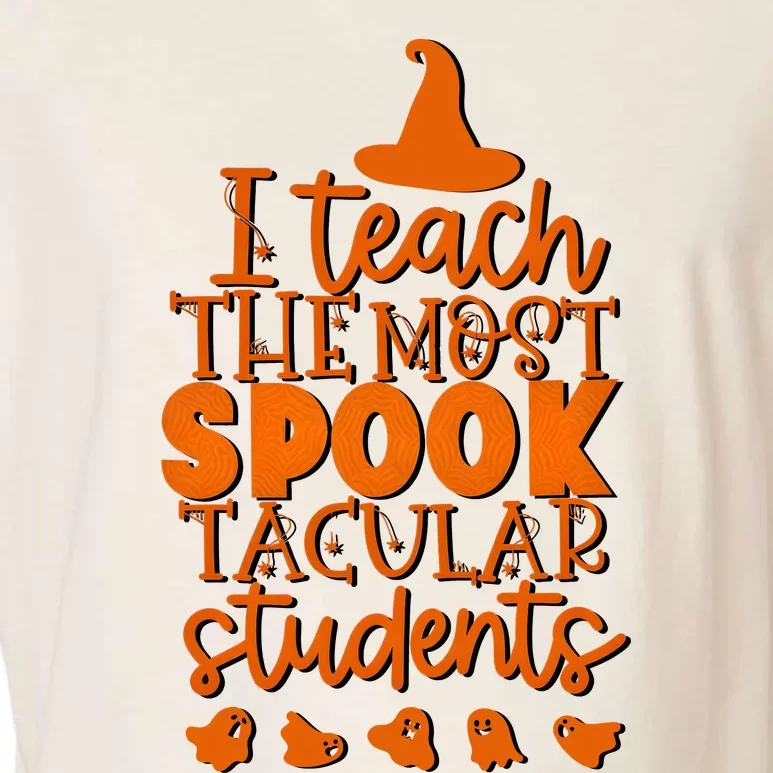 I Teach The Most Spook Tacular Students Halloween Teacher Garment-Dyed Women's Muscle Tee