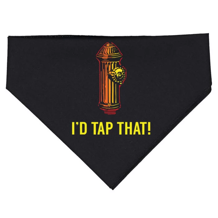 Id Tap That Funny Firefighter Gifts USA-Made Doggie Bandana