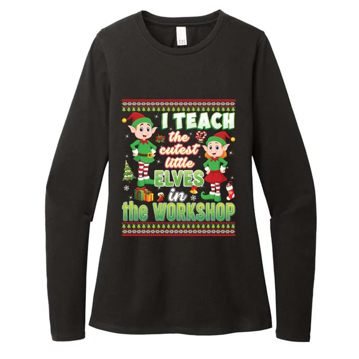 I Teach The Cutest Little In The Workshop Christmas Gift Womens CVC Long Sleeve Shirt