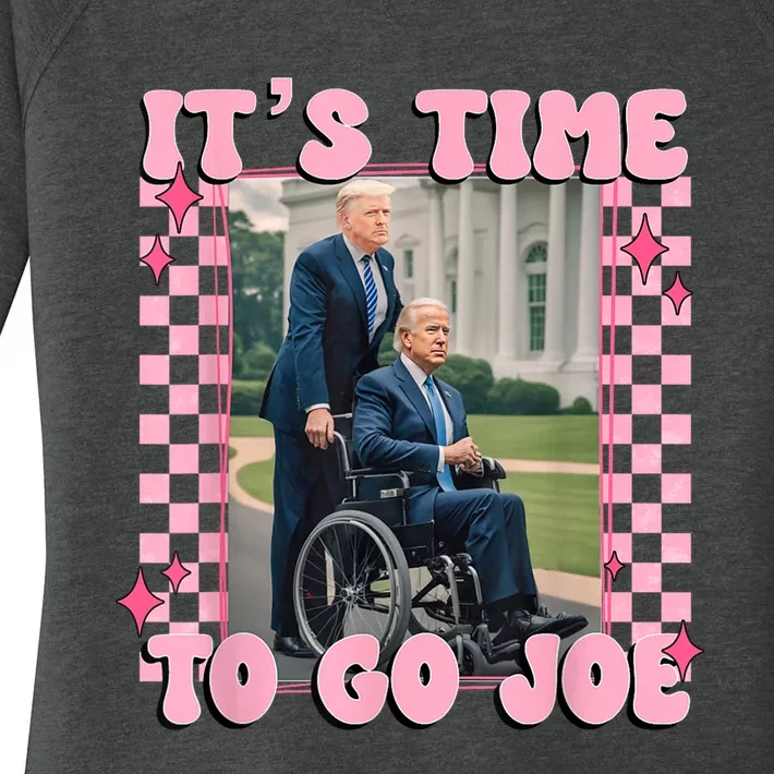 Its Time To Go Joefunny Trump 2024 Women's Perfect Tri Tunic Long Sleeve Shirt