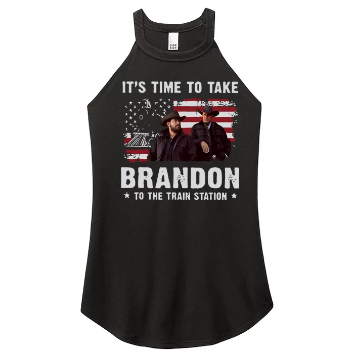 It’s Time To Take Brandon To The Train Station Women’s Perfect Tri Rocker Tank