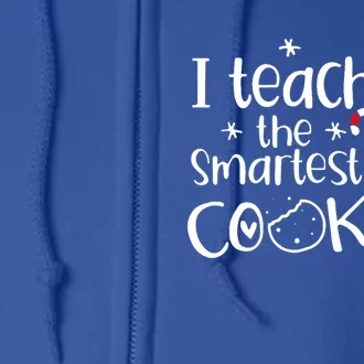 I Teach The Smartest Cookies Christmas Gingerbread Santa Hat Cute Gift Full Zip Hoodie