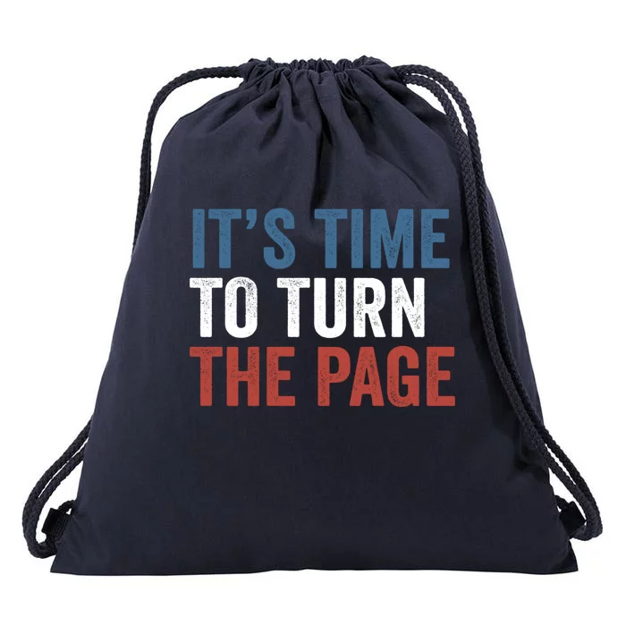 ItS Time To Turn The Page Kamala Harris 2024 Gift Drawstring Bag