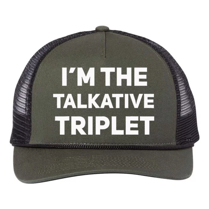 IM The Talkative Triplet Funny Matching Triplets Retro Rope Trucker Hat Cap