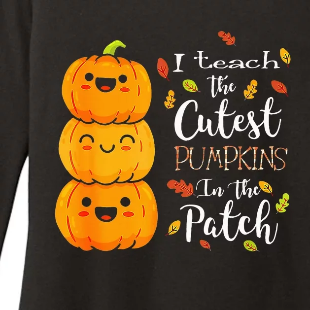 I Teach The Cutest Pumpkins In The Patch Teacher Halloween Womens CVC Long Sleeve Shirt