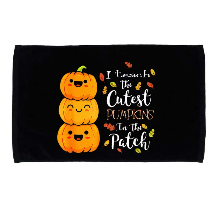 I Teach The Cutest Pumpkins In The Patch Teacher Halloween Microfiber Hand Towel