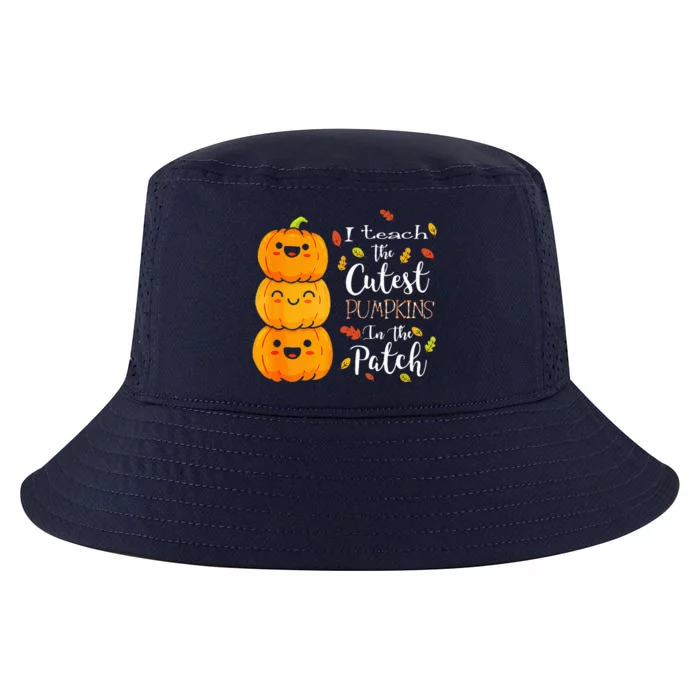 I Teach The Cutest Pumpkins In The Patch Teacher Halloween Cool Comfort Performance Bucket Hat