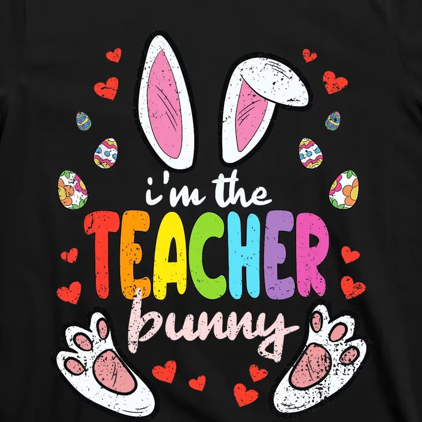 Im The Teacher Bunny Easter Egg Hunting T-Rex Spring T-Shirt