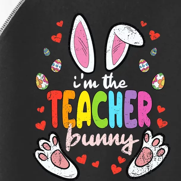 Im The Teacher Bunny Easter Egg Hunting T-Rex Spring Toddler Fine Jersey T-Shirt