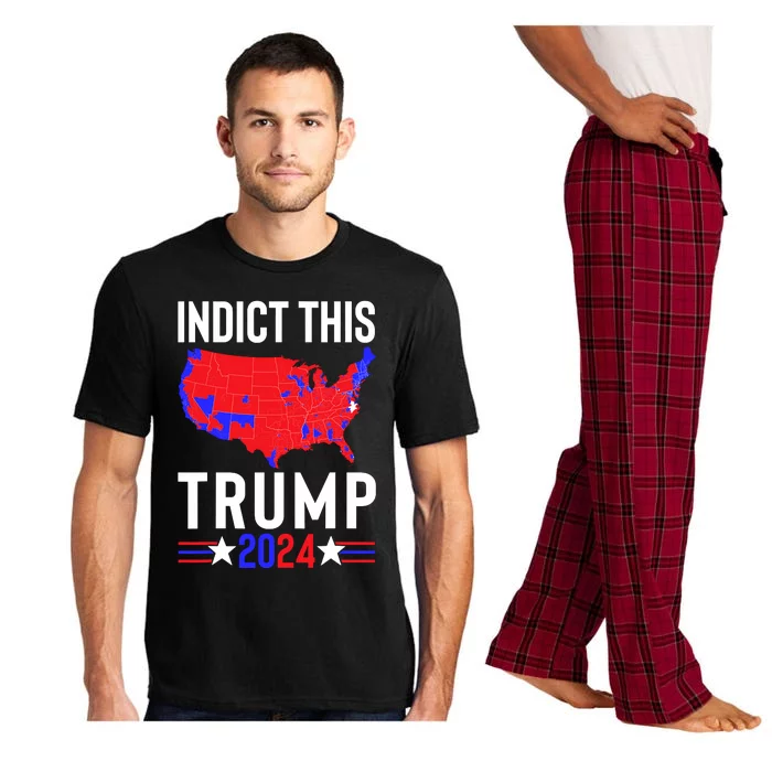 Indict This Trump 2024 Us Flag Meme Political Election Retro Pajama Set