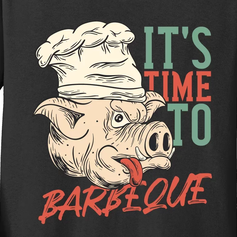 Its Time To Barbeque Kids Long Sleeve Shirt