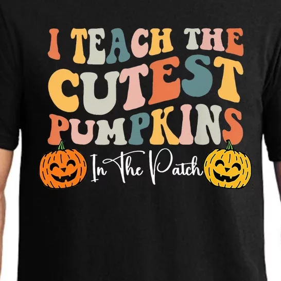 I Teach The Cutest Pumpkins In The Patch Teacher Fall Pajama Set