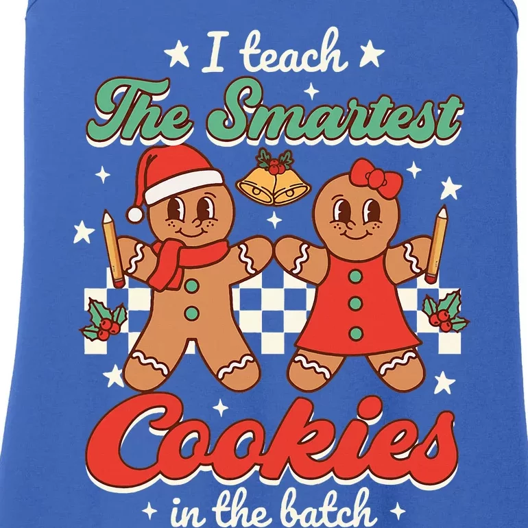 I Teach The Smartest Cookies In The Batch Teacher Christmas Ladies Essential Tank