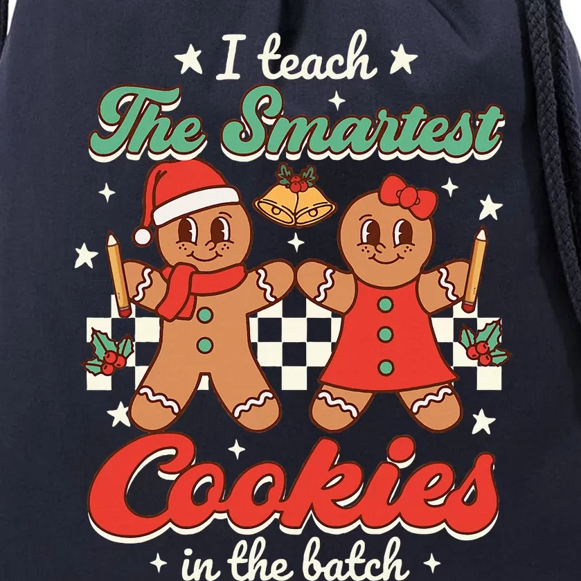 I Teach The Smartest Cookies In The Batch Teacher Christmas Drawstring Bag